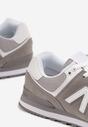 Szare Buty Sportowe Sneakersy z Ozdobną Aplikacją Rilazea