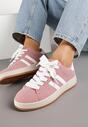 Różowo-Białe Sneakersy z Ozdobnymi Paskami Rilanira
