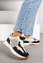 Czarne Sneakersy z Geometrycznym Wzorem Rilestra