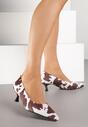 Pantofi cu toc Negru cu alb