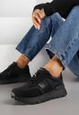 Czarne Sneakersy na Grubej Podeszwie Ellitte