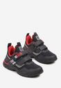 Niebiesko-Czerwone Buty Sportowe Sneakersy ze Skórzaną Wkładką i Ozdobami Riloreia