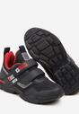 Niebiesko-Czerwone Buty Sportowe Sneakersy ze Skórzaną Wkładką i Ozdobami Riloreia