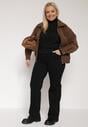 Czarne Szerokie Jeansy z Wysokim Stanem z Bawełną i Dodatkiem Wiskozy Eprevia