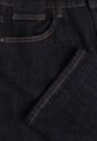 Granatowe Klasyczne Jeansy o Kroju Mom Fit Amartia