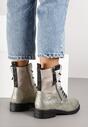 Botine Gri cu auriu