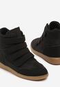 Czarne Sneakersy na Ukrytym Koturnie Farnella