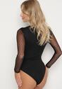 Czarne Body Vices z Transparentnymi Rękawami w Kropki Klavie