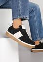Czarne Sneakersy w Stylu Tenisówek Larrive