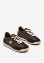 Ciemnobrązowe Sneakersy z Metaliczną Aplikacją Nurrive