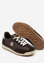 Ciemnobrązowe Sneakersy z Metaliczną Aplikacją Nurrive