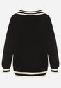 Czarny Sweter z Domieszką Kaszmiru w Stylu Preppy Liendria