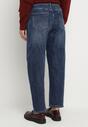 Niebieskie Jeansy Mom Fit High Waist z Bawełny Nelimesa