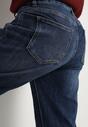 Niebieskie Jeansy Mom Fit High Waist z Bawełny Nelimesa