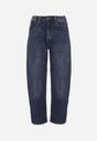 Niebieskie Jeansy Mom Fit High Waist z Bawełny Nelimesa