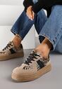 Panterkowe Sneakersy na Grubej Kauczukowej Podeszwie Gicebbe