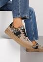 Panterkowe Sneakersy na Grubej Kauczukowej Podeszwie Gicebbe