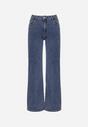 Niebieskie Szerokie Jeansy z Wiskozą z Regularnym Stanem Setve