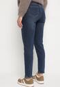 Niebieskie Klasyczne Jeansy Skinny z Regularnym Stanem Rastina