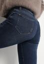 Niebieskie Klasyczne Jeansy Skinny z Regularnym Stanem Rastina