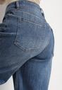 Niebieskie Jeansy o Fasonie Loose z Wysokim Stanem Aneleria