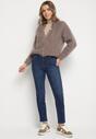 Niebieskie Jeansy z Domieszką Wiskozy o Kroju Skinny z Regularnym Stanem Zenisa