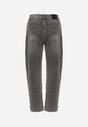 Szare Jeansy Mom Fit z Wysokim Stanem Rallanda