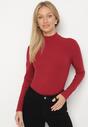 Bordowa Bluzka Golf Typu Longsleeve Altera