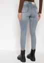Niebieskie Jeansy Skinny z Bawełną z Regularnym Stanem Tevalka