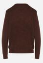 Brązowy Klasyczny Sweter z Wełną Mailira