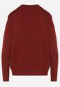 Bordowy Klasyczny Sweter z Wełną Mailira