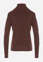 Brązowy Sweter z Golfem z Domieszką Kaszmiru i Wiskozy Zaisma