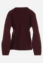 Bordowy Kardigan z Wiskozą i Wiązaniem w Pasie Tusvela