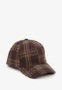 Brązowa Czapka z Daszkiem w Kratkę Venesse