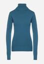 Granatowy Golf Sweter z Wiskozą i Kaszmirem Zailaya