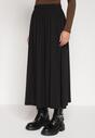 Czarna Bawełniana Spódnica o Rozkloszowanym Kroju Tusnara
