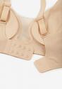 Beżowy Biustonosz z Ozdobnym Wycięciem Ezirelle