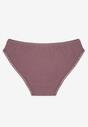 Fioletowe Bawełniane Majtki Typu Figi z Koronką i Kokardą Zeteria