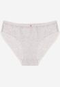 Jasnoszare Bawełniane Majtki Typu Figi z Koronką i Kokardą Zeteria