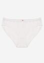 Białe Bawełniane Majtki Typu Figi z Koronką i Kokardą Zeteria