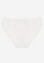 Białe Bawełniane Majtki Typu Figi z Koronką i Kokardą Zeteria