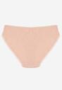 Różowe Bawełniane Majtki Typu Figi z Koronką i Kokardą Zeteria