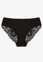 Czarne Majtki Figi Zdobione Koronką Venissella