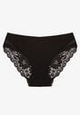 Czarne Majtki Figi Zdobione Koronką Venissella