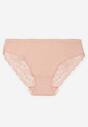 Różowe Majtki Figi Zdobione Koronką Venissella