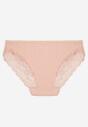 Różowe Majtki Figi Zdobione Koronką Venissella