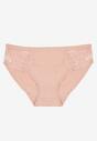 Różowe Gładkie Majtki Figi z Bawełny Venessila