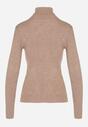 Pulover pe gât Bej