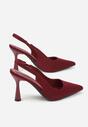 Bordowe Sandały ze Szpiczastym Noskiem Volle