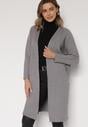 Szary Klasyczny Niezapinany Kardigan Elitusa